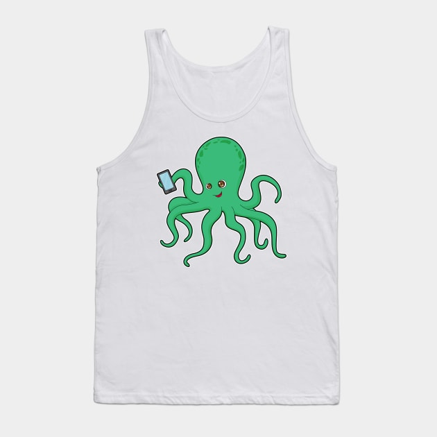 Octopus Mobile Tank Top by Markus Schnabel